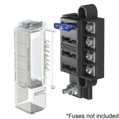 Blue Sea - 4 way Compact Blade Fuse Block Box - MPN 5045